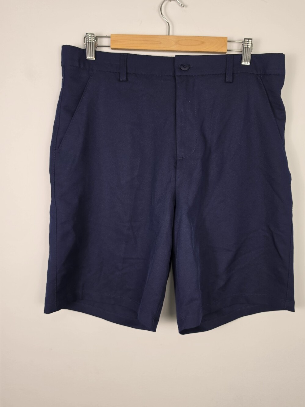 Saddlebred Comfort Performance Golf Shorts Men's Size 34 Harbor Navy Flat Front